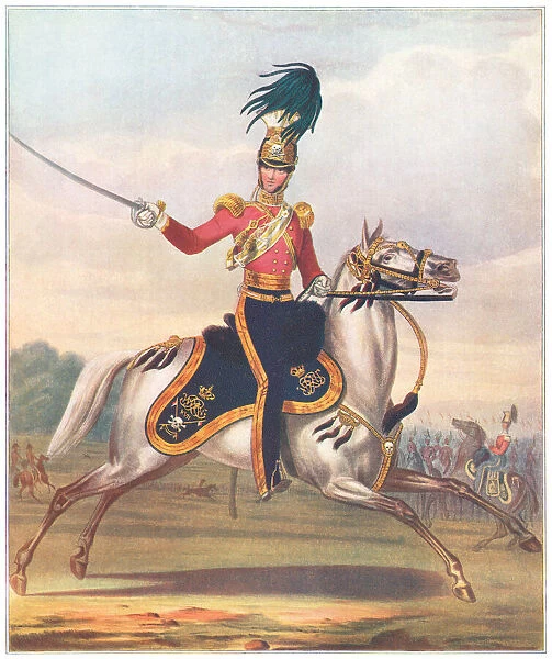Military. Officer of the 17th Lancers. Artists: L Mansion and L Eschauzier