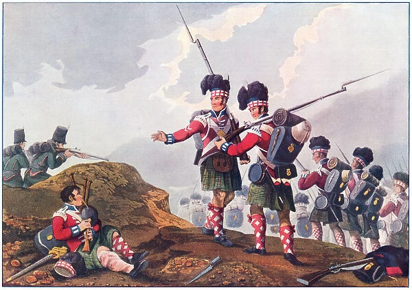 Military. Bravery of a Piper of the 11th Highland Regiment at the Battle of Vimiera