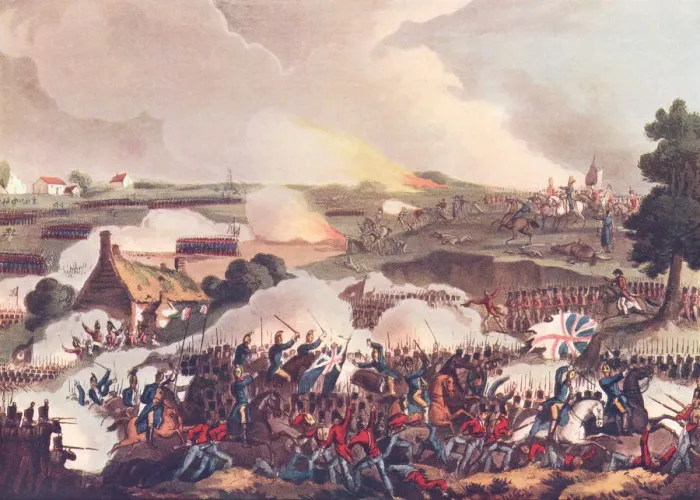 Framed Print : Military. The Centre of the British Army in Action at the Battle of Waterloo Framed Print : Military. The Centre of the British Army in Action at the Battle of Waterloo