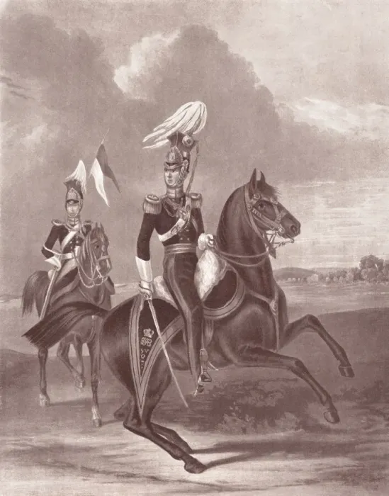 Framed Print : Military. Suffolk Yeomanry. Artists: J Harris after Henry Martens. Date: 19th century Framed Print : Military. Suffolk Yeomanry. Artists: J Harris after Henry Martens. Date: 19th century