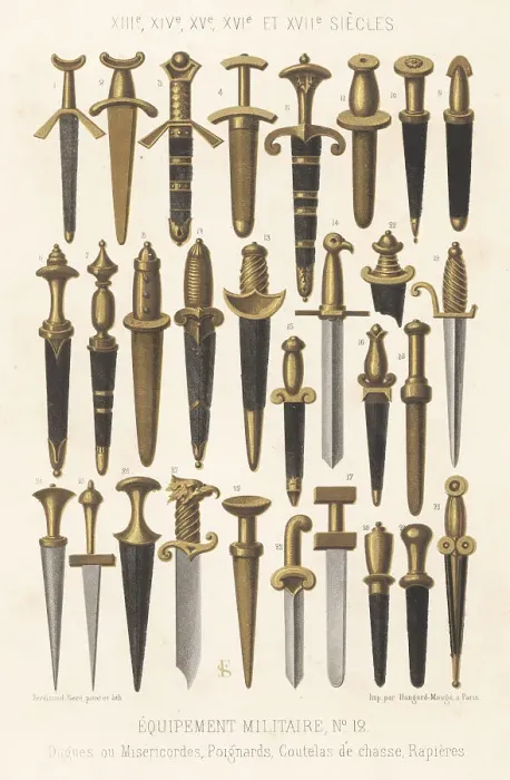 Framed Print : Military bladed weapons, 13th to 17th centuries Framed Print : Military bladed weapons, 13th to 17th centuries