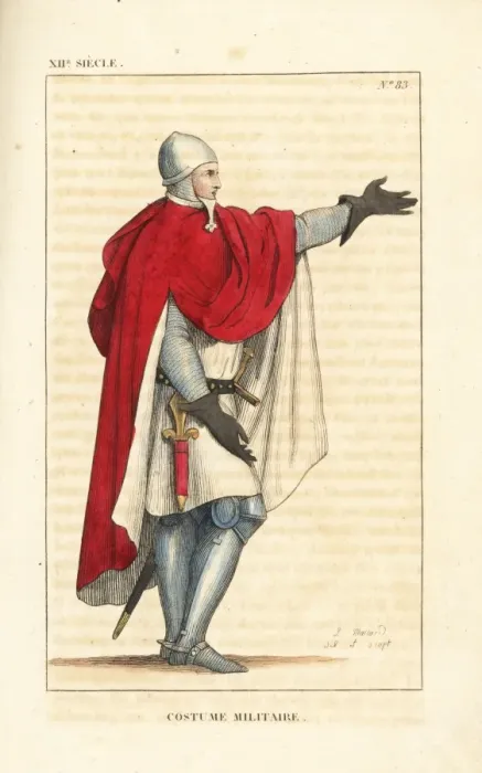 Framed Print : Military costume, 12th century Framed Print : Military costume, 12th century