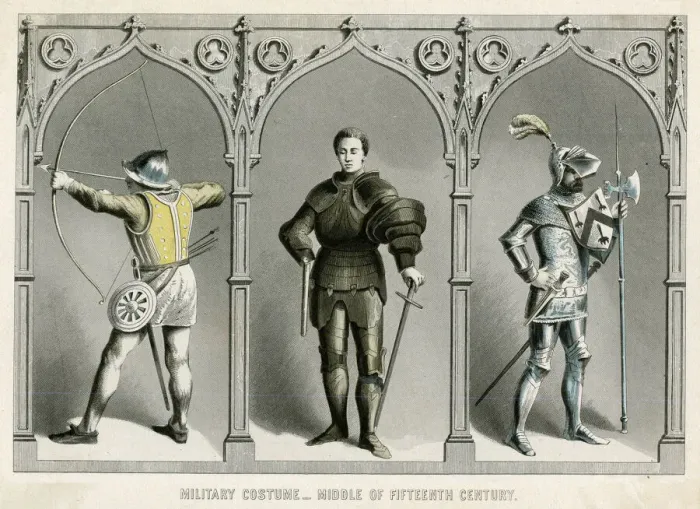 Framed Print : Military costume, 15th century Framed Print : Military costume, 15th century