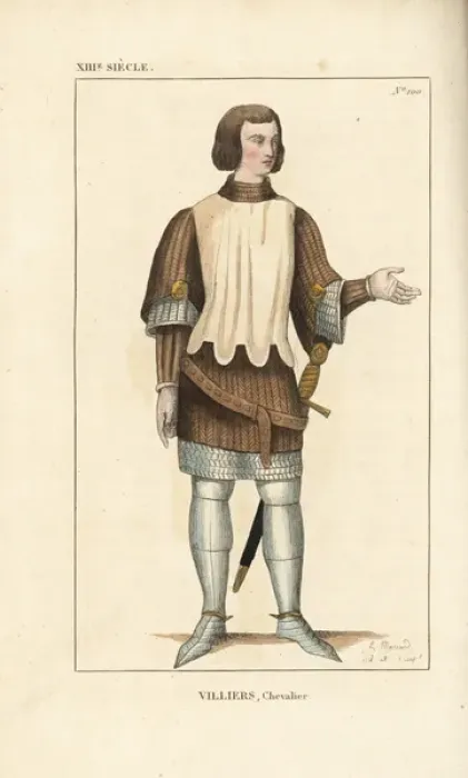 Framed Print : Military costume of Villiers, an ordinary French Framed Print : Military costume of Villiers, an ordinary French