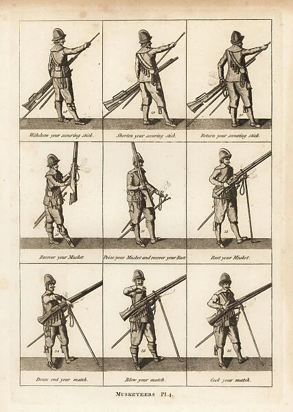 Military exercises of musketeers
