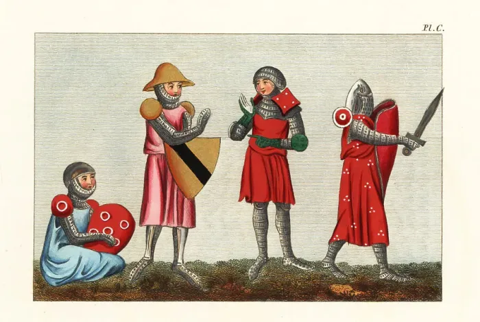 Framed Print : Military habits of the 14th century Framed Print : Military habits of the 14th century