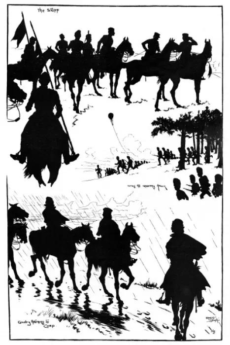 Framed Print : Military manoeuvres in silhouette Framed Print : Military manoeuvres in silhouette
