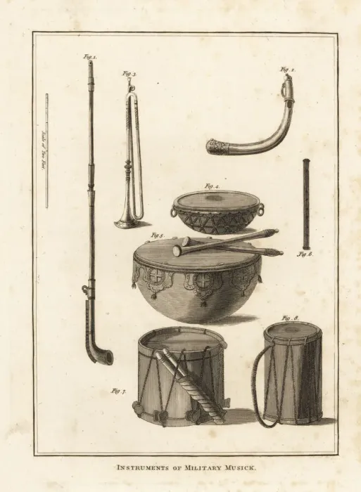Framed Print : Military musical instruments: trumpet, horn Framed Print : Military musical instruments: trumpet, horn