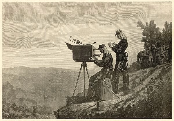 Military post using an optical telegraph