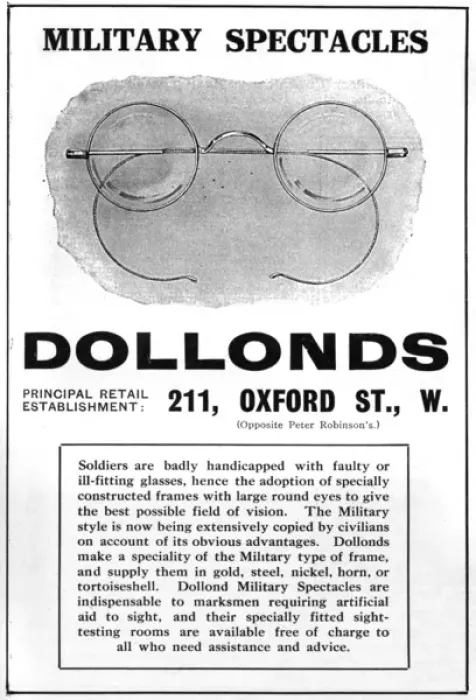 Framed Print : Military spectacles by Dollands, WW1 Framed Print : Military spectacles by Dollands, WW1