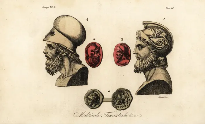 Framed Print : Militiades, Themistocles and Pyrrhus I Framed Print : Militiades, Themistocles and Pyrrhus I