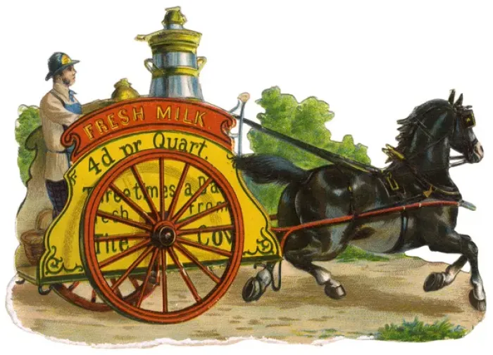 Framed Print : Milk Cart (Scrap) Framed Print : Milk Cart (Scrap)