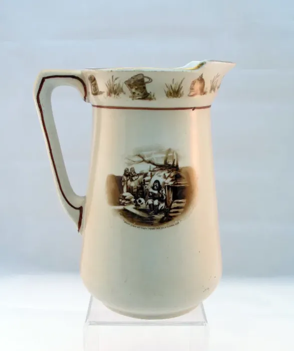 Framed Print : Milk jug with ornate border - Bairnsfatherware