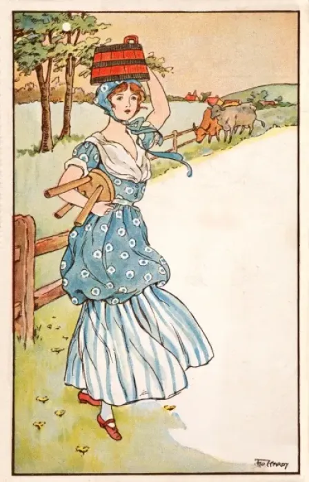 Framed Print : The milk maids morning Framed Print : The milk maids morning