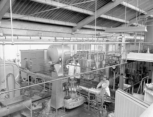 Milk Production in the 1960s: Bottling plant