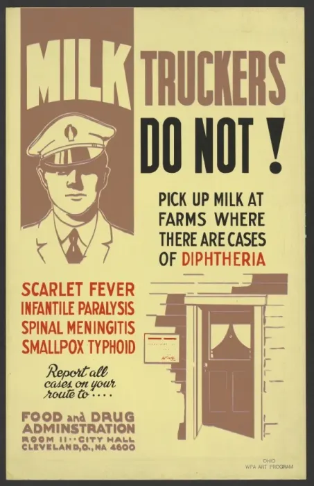 Framed Print : Milk truckers do not! pick up milk at farms where there are Framed Print : Milk truckers do not! pick up milk at farms where there are