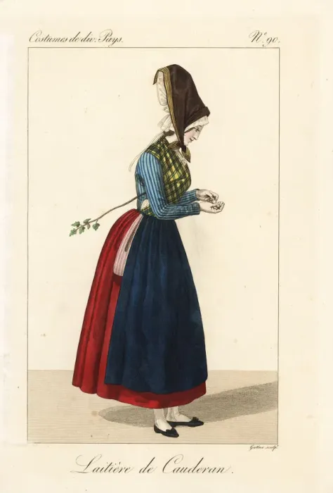 Framed Print : Milkmaid of Cauderan, Bordeaux, France, 19th century Framed Print : Milkmaid of Cauderan, Bordeaux, France, 19th century