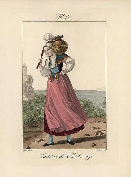Milkmaid of Cherbourg In Normandy, the women