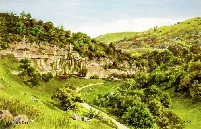 Framed Print : Miller's Dale, Derbyshire Framed Print : Miller's Dale, Derbyshire