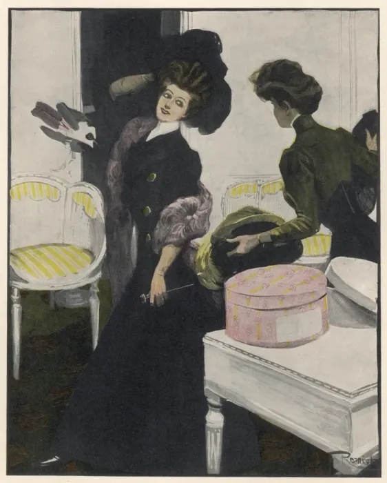 Framed Print : MILLINER / 1908 Framed Print : MILLINER / 1908