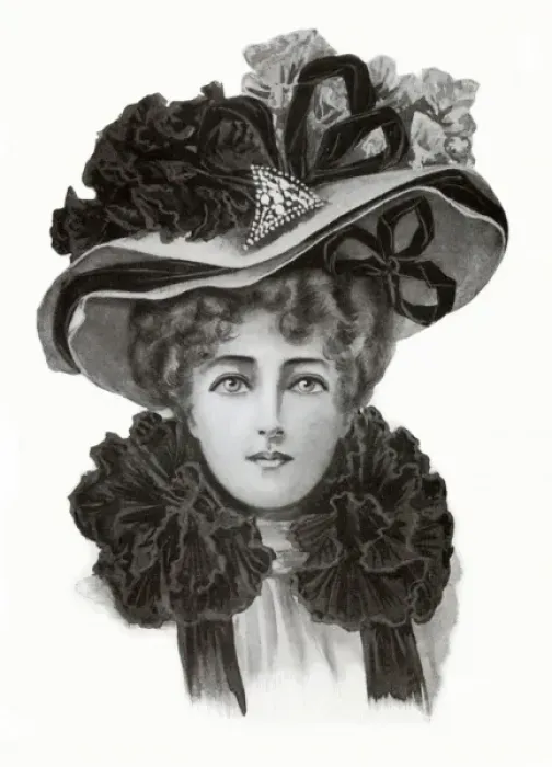 Framed Print : Millinery fashion figure 1902 Framed Print : Millinery fashion figure 1902