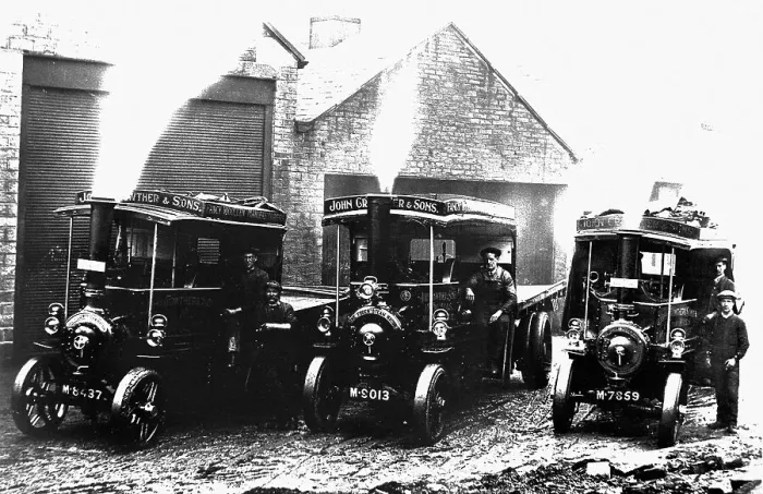 Framed Print : Milnsbridge Traction Engines early 1900s Framed Print : Milnsbridge Traction Engines early 1900s