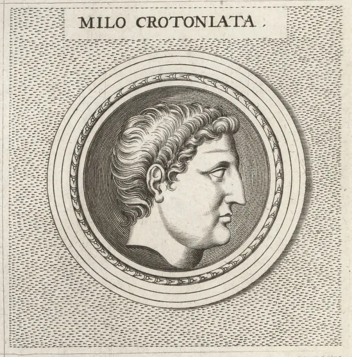 Framed Print : Milo of Croton, famous wrestler of ancient Greece Framed Print : Milo of Croton, famous wrestler of ancient Greece