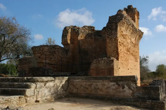 Framed Print : Milreu ruins. Roman Villa (1st - 4th century A. D. ). Estoi. A Framed Print : Milreu ruins. Roman Villa (1st - 4th century A. D. ). Estoi. A