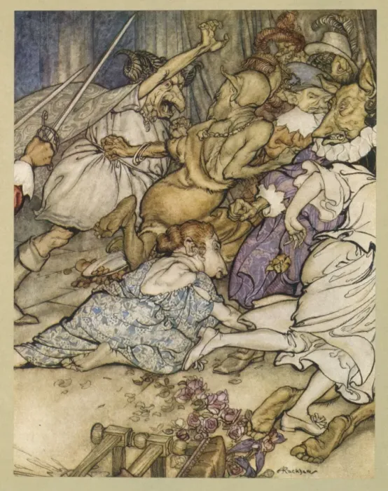 Framed Print : Milton / Comus by Rackham Framed Print : Milton / Comus by Rackham