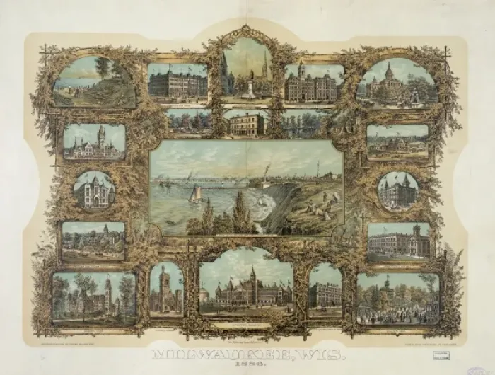 Framed Print : Milwaukee, Wis. 1886 Framed Print : Milwaukee, Wis. 1886
