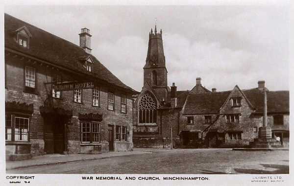 Minchinhampton, Gloucestershire - War Memorial and Church