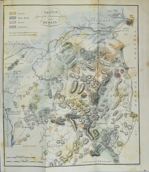 Framed Print : Mineralogical map of Dublin (Stephens 1812) Framed Print : Mineralogical map of Dublin (Stephens 1812)