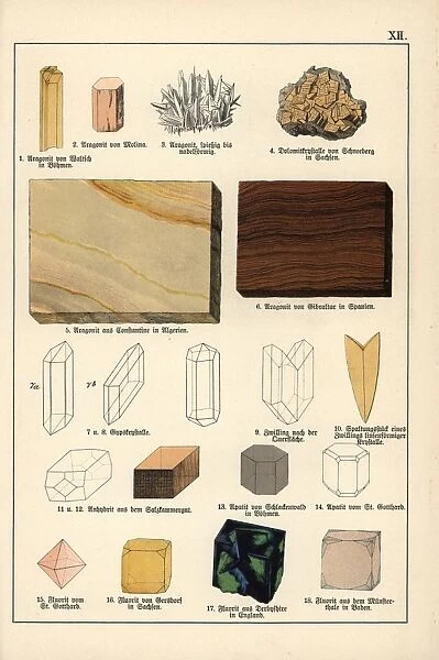 Minerals and crystals including aragonite