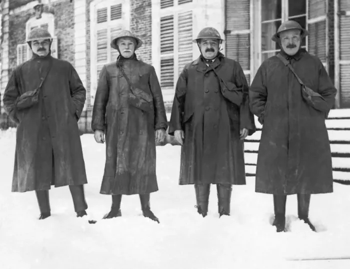 Framed Print : Miners Federation delegates, Western Front, WW1 Framed Print : Miners Federation delegates, Western Front, WW1