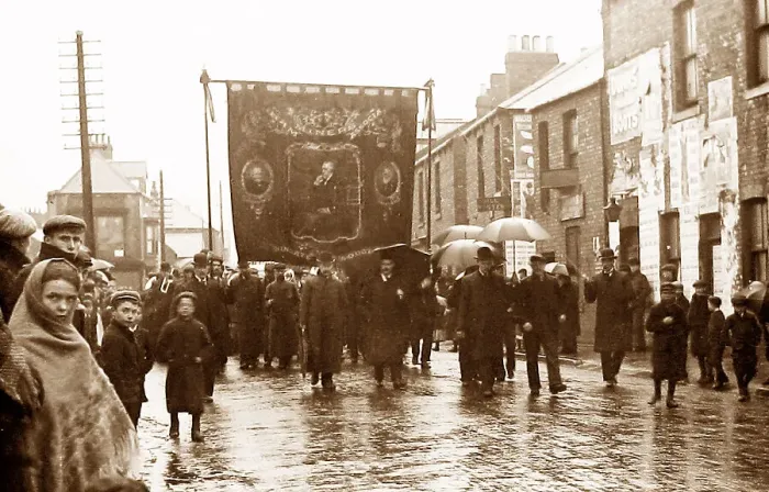 Framed Print : Miners Gala Parade early 1900s Framed Print : Miners Gala Parade early 1900s