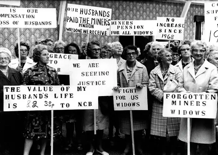 Framed Print : Miners widows protest Framed Print : Miners widows protest