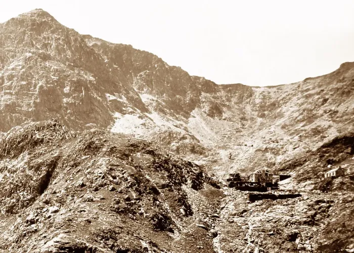 Framed Print : Mines on Mount Snowdon, Wales, Victorian period Framed Print : Mines on Mount Snowdon, Wales, Victorian period