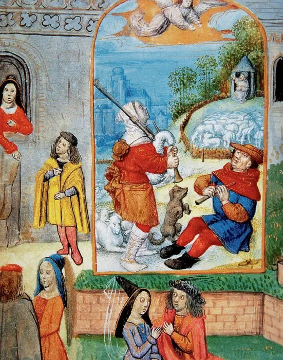 Framed Print : Miniature depicting the life of the villagers. 15th century Framed Print : Miniature depicting the life of the villagers. 15th century