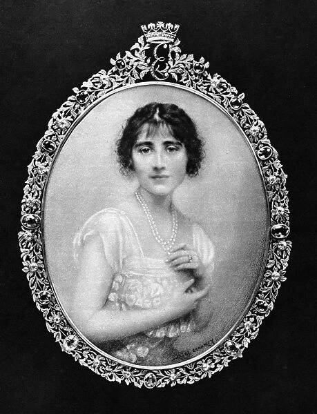 A miniature of Elizabeth Bowes-Lyon
