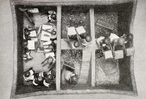 Miniature granary found during excavation, Egypt