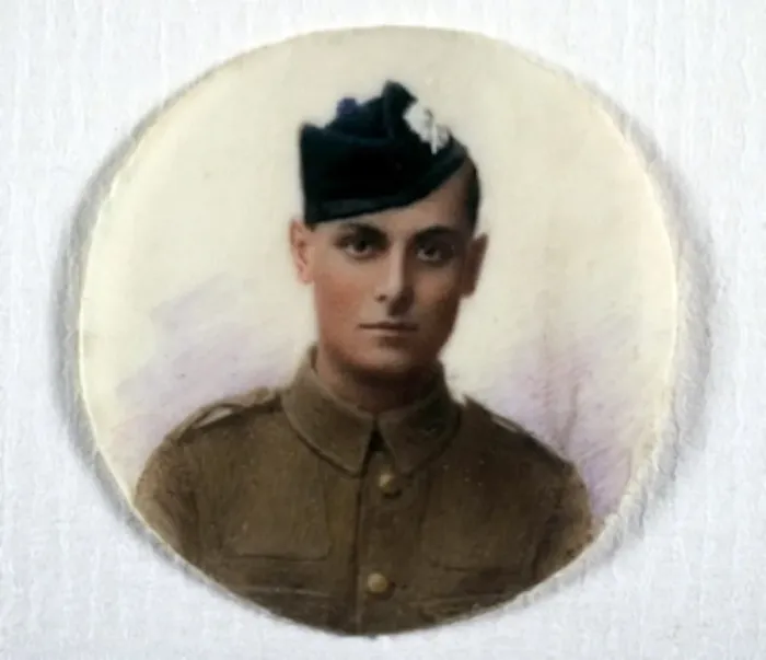 Framed Print : Miniature portrait of a London Scottish Regiment soldier