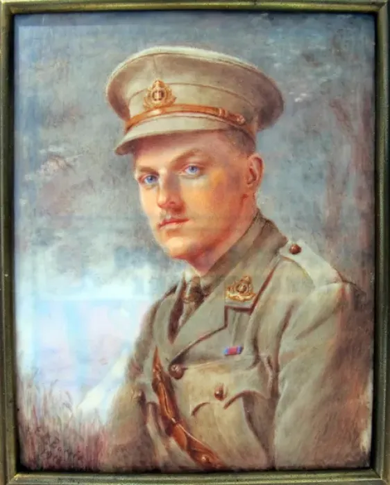 Framed Print : Miniature portrait of an Officer of the Suffolk Regiment Framed Print : Miniature portrait of an Officer of the Suffolk Regiment