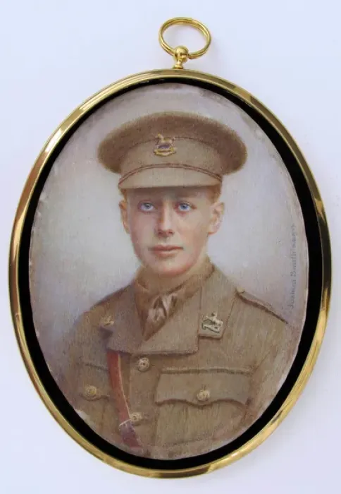 Framed Print : Miniature portrait - Officer of the West Yorkshire Regiment Framed Print : Miniature portrait - Officer of the West Yorkshire Regiment