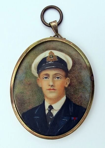 Miniature - Young Naval Officer wearing a DSO ribbon