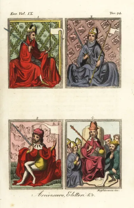 Framed Print : Miniatures from the Golden Bull, 1365 Framed Print : Miniatures from the Golden Bull, 1365