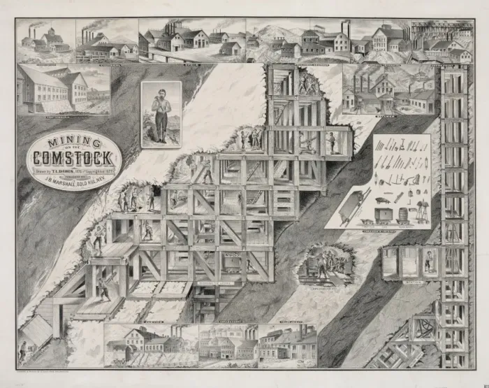 Framed Print : Mining on the Comstock Framed Print : Mining on the Comstock