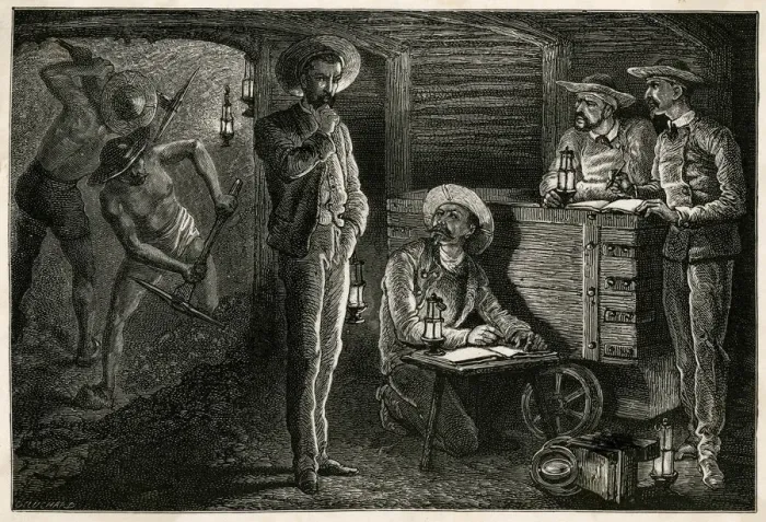 Framed Print : MINING ENGINEERS / 1869 Framed Print : MINING ENGINEERS / 1869