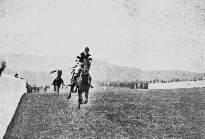 Framed Print : Ministre winning at Lewes racecourse, Sussex Framed Print : Ministre winning at Lewes racecourse, Sussex