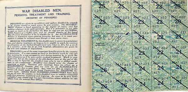 A Ministry of Food National Ration Book - WWI