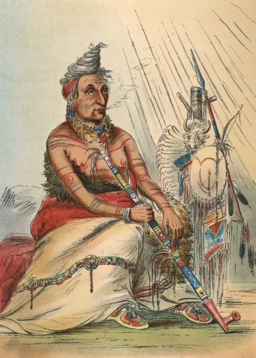 Framed Print : Minitaree chief